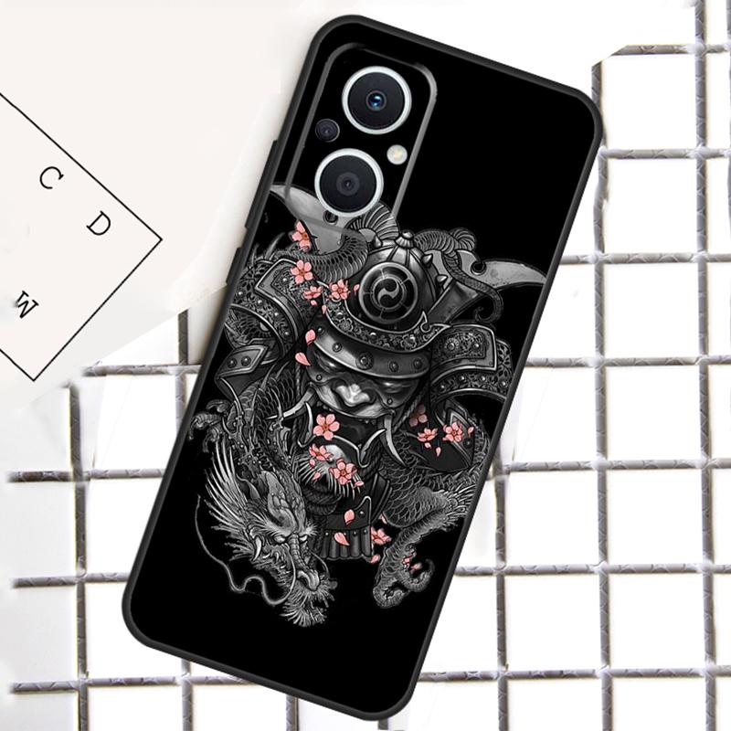 Samurai Oni Mask Phone Case For OPPO Reno 8T 7 8 Lite 14F 14 13 12 11 F 10 Pro OPPO Find X8 X6 X5 X9 Pro Cover