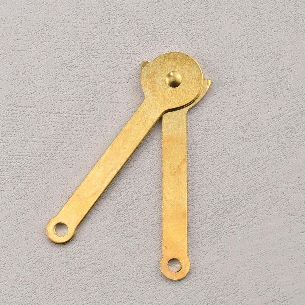 4pcs Metal Hinge Link Plates, Polished Finish, with Pivot Hinge for Wooden Box Gift Box