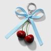Phone Charms Cherry Pendant Keyring Ballet Style Pendant Ribbon Bow Keychain  Couple Kids