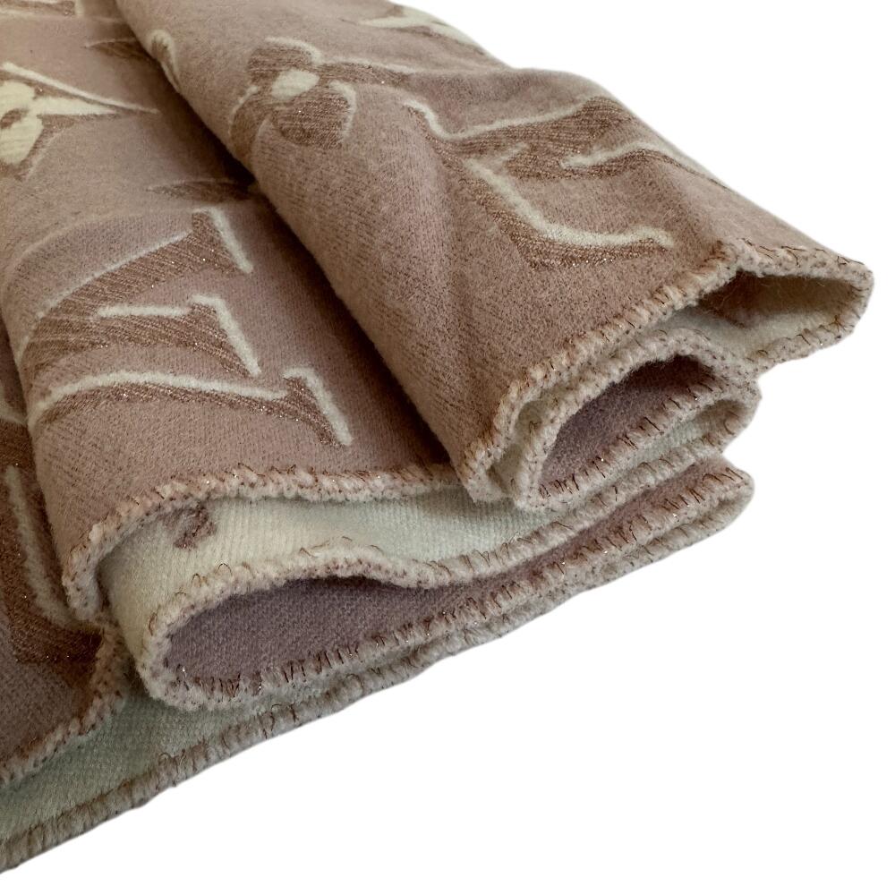 Louis Vuitton M78237 Model monogramă lână LV Essential Shine eșarfă Eșarfă lână roz Femei Folosit