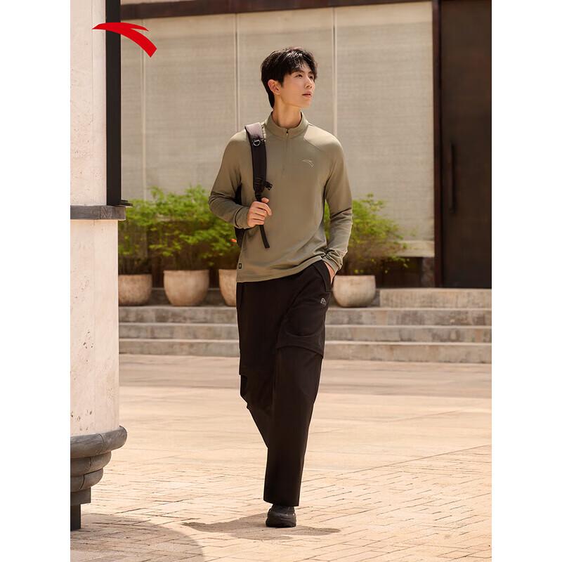 

ANTA Men s Light Warm Half-Zip Long Sleeve T-Shirt M