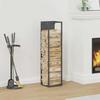 VidaXL Firewood Rack Anthracite 25x25x100 Cm, Fireplace Log Holder, Log Holder, Log Rack 864269