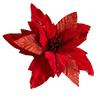 Christmas Flower Ornament Christmas Poinsettia Ornament Festive Atmosphere Party Decoration Glitter Flower Design