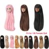 White Normal Tan Skin Practice Makeup Head Long Hair Fashion Doll Head  for 11.5 Inch BJD Doll Body