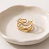 European & American Multi-layer Twisted Wave Open Ring: Retro, Unique Design for Women