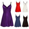 Sexy Lingerie V Neck Sleeveless Nightgown Lace Trim Sleepwear for Women Homewear Lace Edge Slip Dress