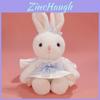 Plush Rabbit Toy With Dress And Bow Decoration For Girls