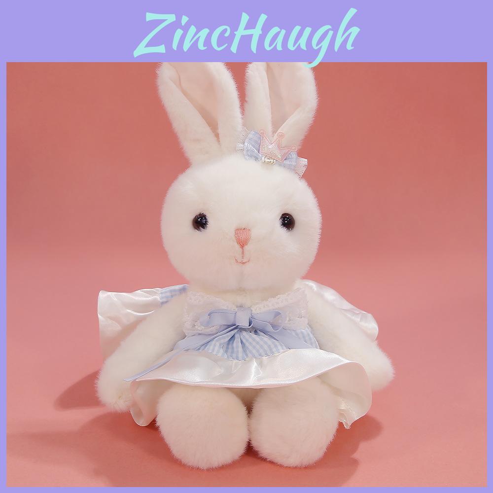 Plush Rabbit Toy With Dress And Bow Decoration For Girls