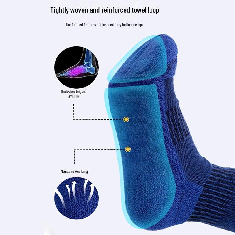 Men's Anti-Slip Football Training Socks: Thickened, Breathable, Sweat-Absorbent, Cross-Border Design