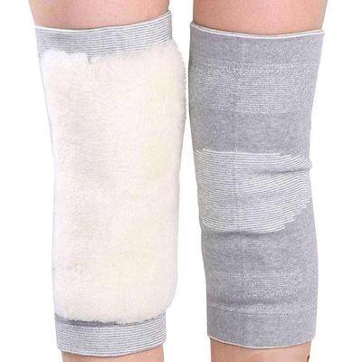 Custom Winter Wearable Comfortable Soft Thick Wool Knee Pads Pain Relief Joint Keep Warm Self Heating Knee Brace Support