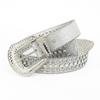 2025 Versatile Rhinestone Leather Belt with Sequin Decor for Men and Women