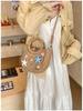 Island Resort Starfish & Shell Handwoven Straw Crossbody Bag