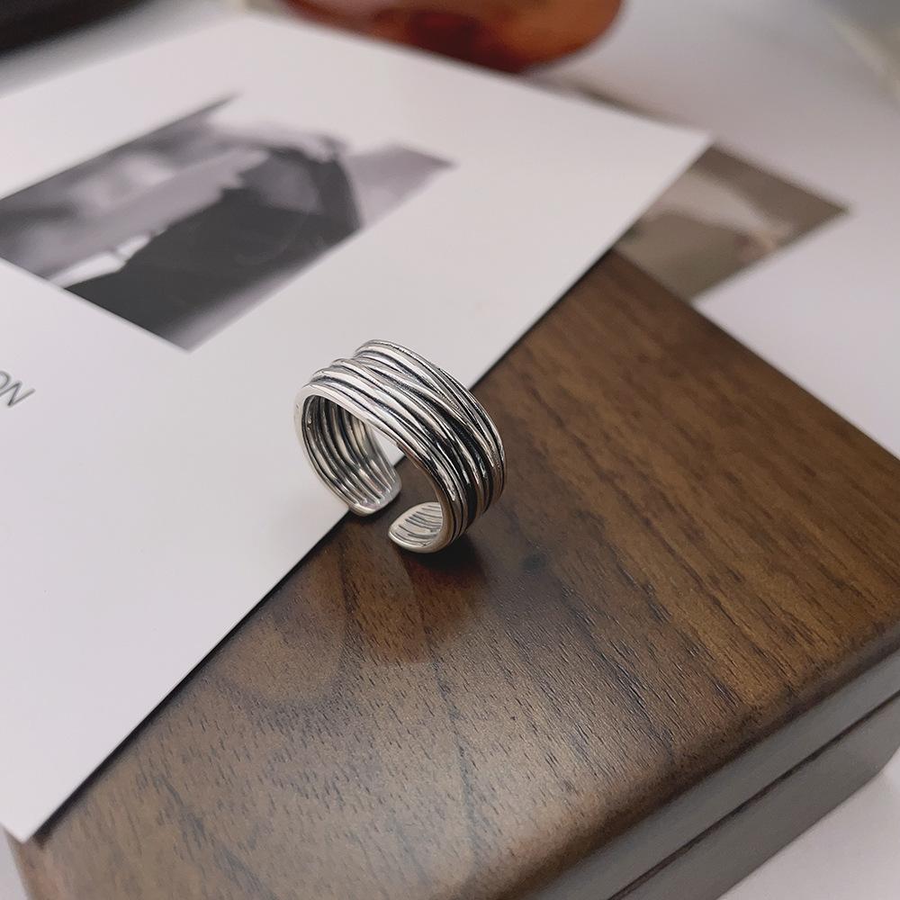 Korean Version Open Ring Retro Multi-layer Line Winding Ins Wind Neutral Design Hand Jewelry