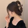 Gradient Color Bow Line Claw Clip for Women's Hair Bun - Large Size Shark Clip Hair Accessory