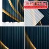 2D Flat Printing  2pcs Abstract Elegance Popular Curtains&Window Treatment Versatile 100% Polyester Curtains Decorations Outdoor