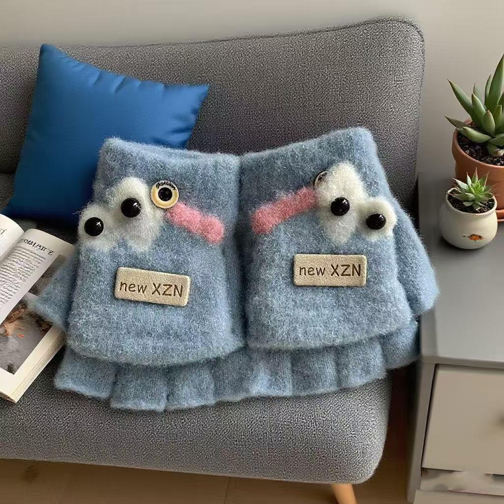 

New Arrival: Warm Winter Fingerless Flip-Top Baby Gloves for Boys and Girls