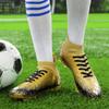33-46 Men's High-top Football Shoes Are Laid-up Large-scale Children's Artificial Lawn AG Long Nail Football Boots Training Black Sneakers