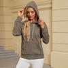 Women's Striped Long Sleeve Hoodie Casual Loose Fit with Pocket Pullover Top