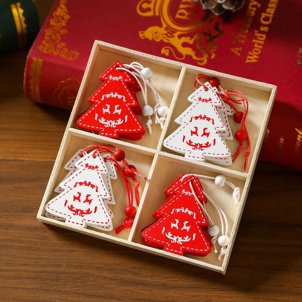 Prachtige Houten Kerstversieringen Doos: Kerstboomversieringen & Kleine Cadeautjes