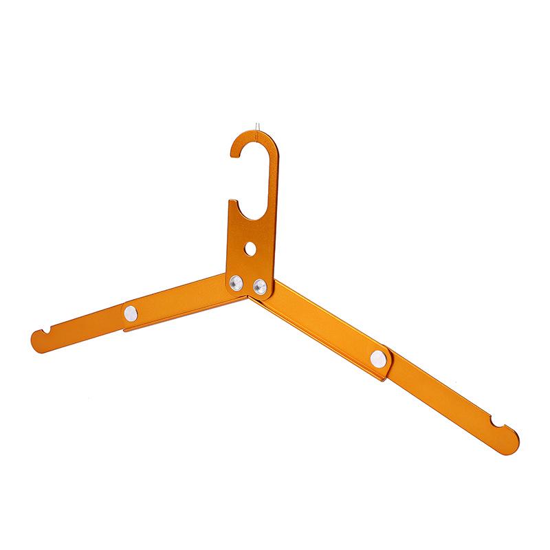 

Сверхлегкая складная алюминиевая вешалка для одежды: Портативная трехсекционная сушилка для кемпинга, путешествий и поездок на автомобиле золотой