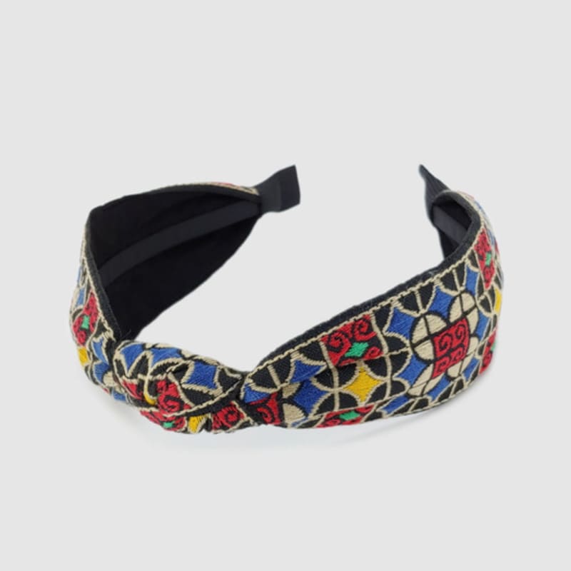 LALA Ethnic Lattice Hairband - BLUE