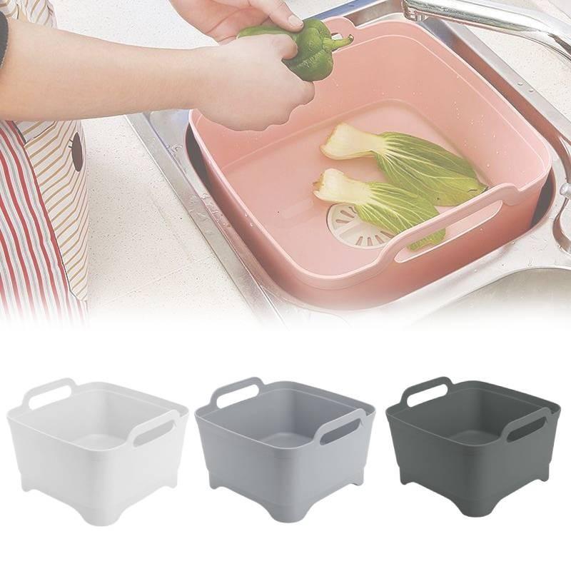 Multi-functional Kitchen Colander Basket For Fruits And Vegetables Portable And Space-saving