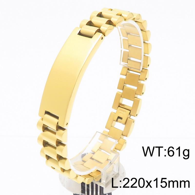 Korean Style Engravable Titanium Steel Men's Adjustable Bangle Bracelet