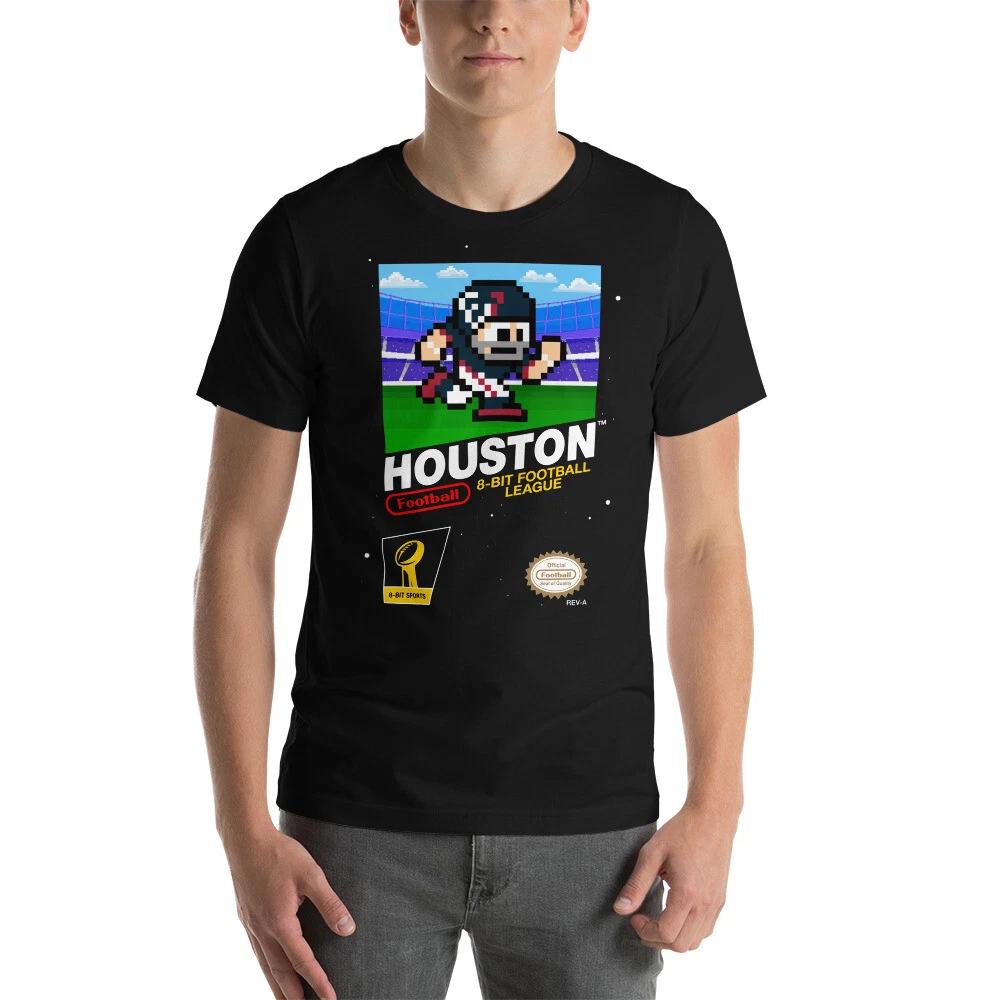 Houston Texans 8-bit Football Tee NES Nintendo Retro Tecmo Super Bowl T-Shirt S