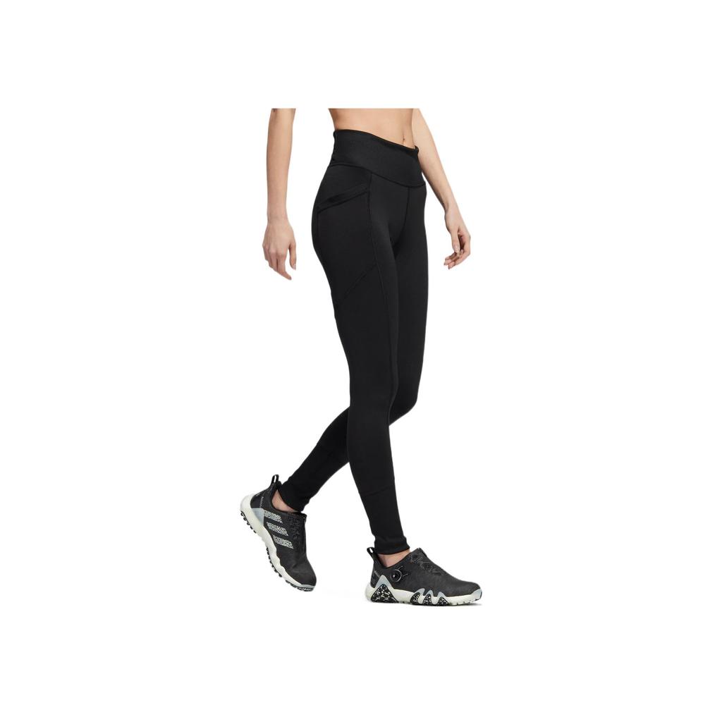 adidas Solid Color Logo Print High-Waisted Ribbed Leggings Women Leggings Black HN0659