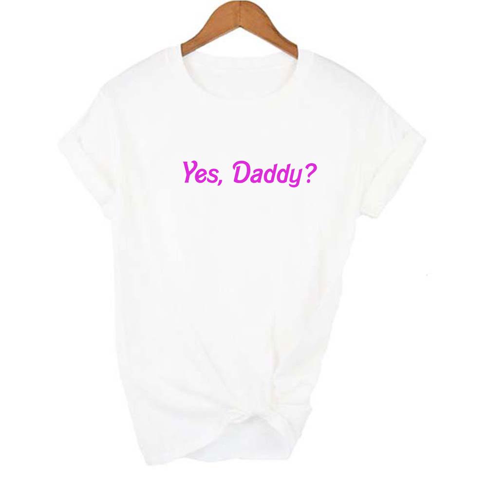 Summer Fashion Tops Tee Satan Is My Daddy Letter Print Tumblr Women Shirt Aesthetic Clothes