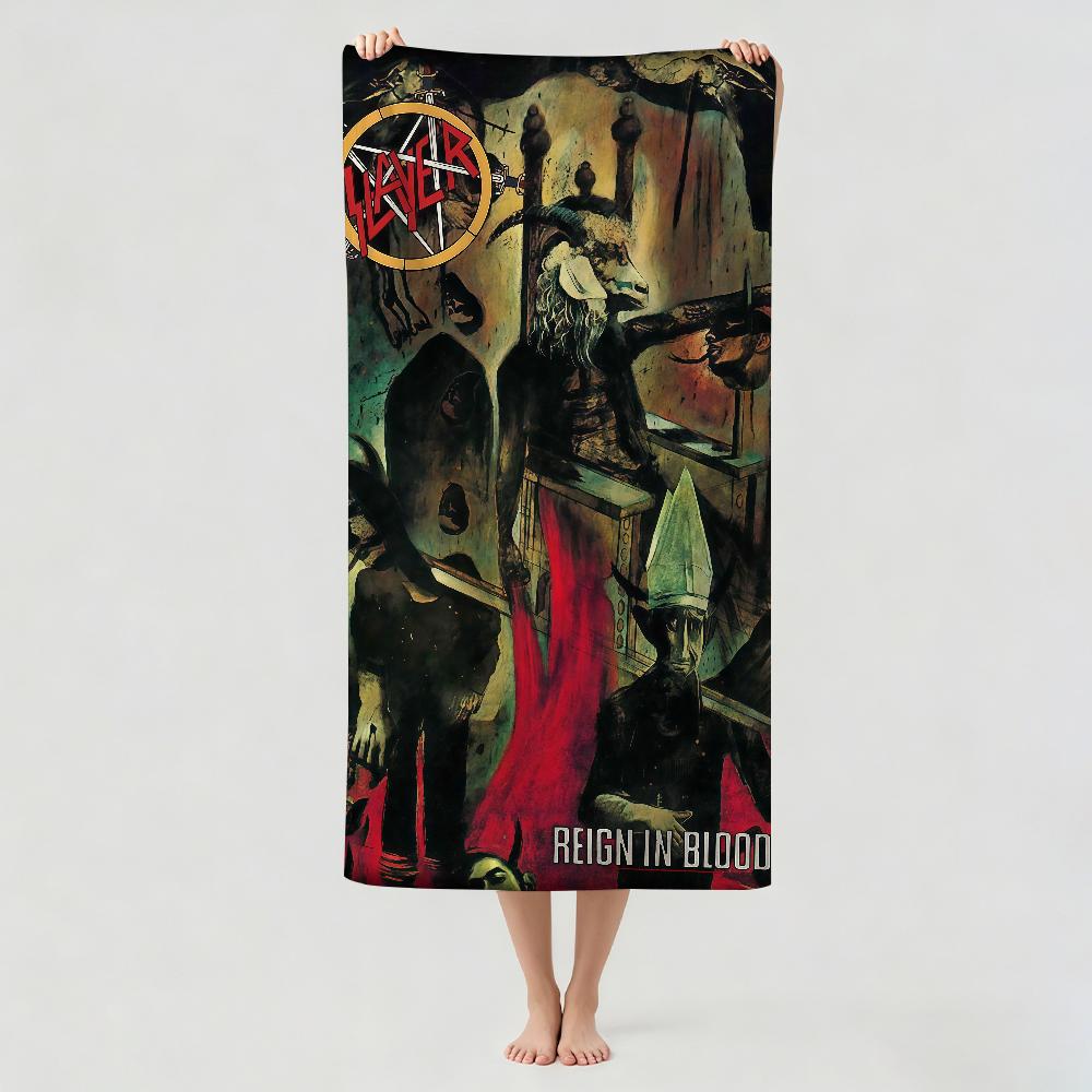Rock band S-Slayer Towel Drying Bath Towel Applicable To Light Swimming Camping Yoga Beach Out