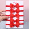 5/6Pcs Girls Solid Color Bowknot Headband For Baby Kids Grograin Ribbon Headwear Hair Bands Infant Hair Accessories
