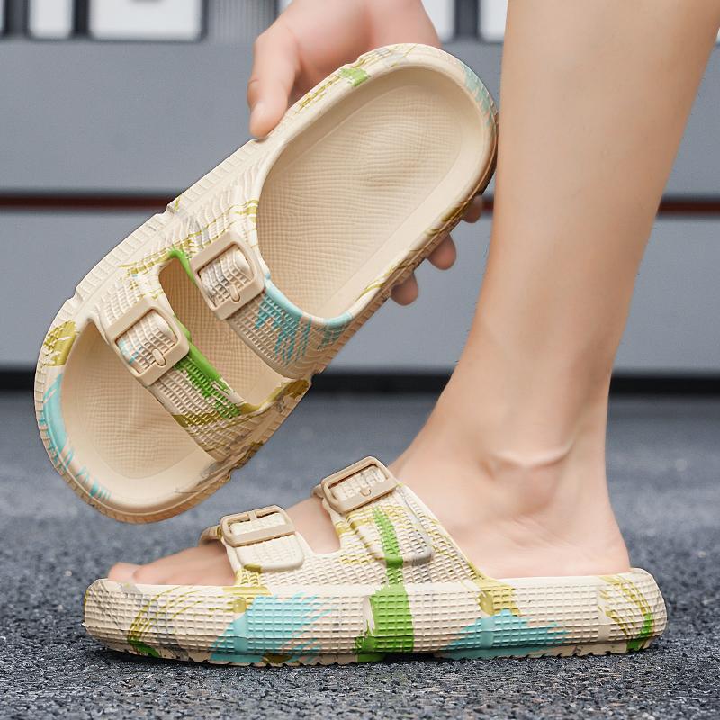 Fashion Men's Summer Outdoor Wear Anti-Slip Soft Bot Breathable Slippers Beach Sports Sandals Flat Heel EVA oe Upaded Version