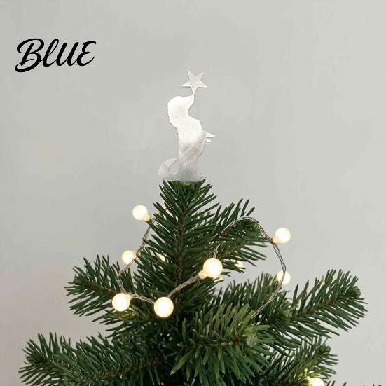 Dog Lover Holiday Gift Metal Christmas Tree Topper 11.81 Inch Cute Dachshund Topper Pet Ornament with Star Decoration Gifts for Lovers Modern