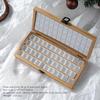 36/48 Grid Wooden Subpackage Pigment Storage Box Portable Art Outdoor Painting Watercolor Pigment Palette Mini Drawing Box