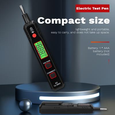 LCD-Display, elektrischer Teststift, AC12–300 V, Spannungsprüfer, Live/Null-Draht-Detektor, Kabel-Haltepunkt