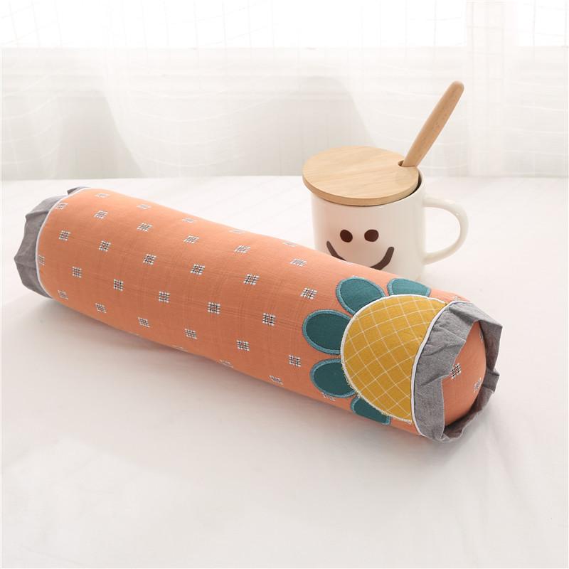 

10*38cm Classical Flower Pattern Long Cylindrical Pillowcase Sofa Candy Shaped Cushion Cover Backrest Waist Pillow Cover