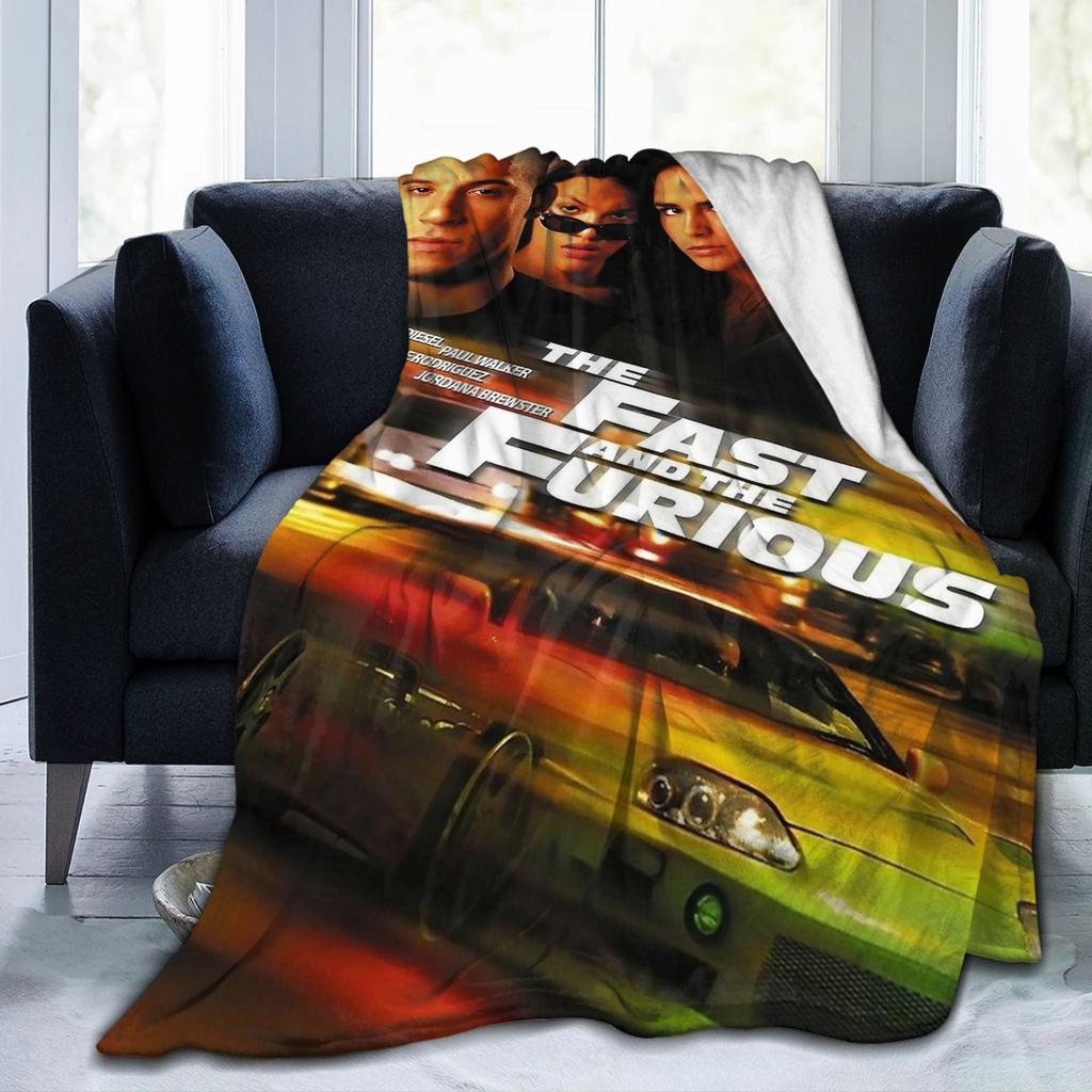 Fast and Furious Racing Blanket Fleece Print   Multifunction Super Soft Throw Blanket for Home Office Bedding Throws