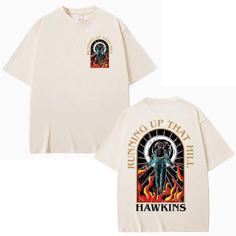2026 Eddie Munson Demogorgon Hunter 100%cotton men's shirt Gothic Graphic summer short sleeve oversized Women fashion T-shirts