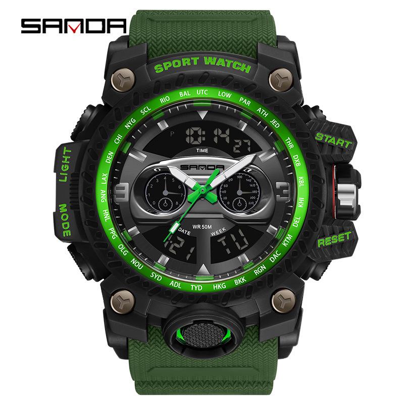 Fashionable Sanda 3153 Men's Multifunctional Sports Watch - Trendy and Creative Design