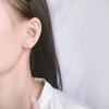 Female Cute Fish Tail White Zircon Hoop Earrings For Women Vintage Gold Color Ear Buckle Wedding Jewelry Valentine's Day Gifts