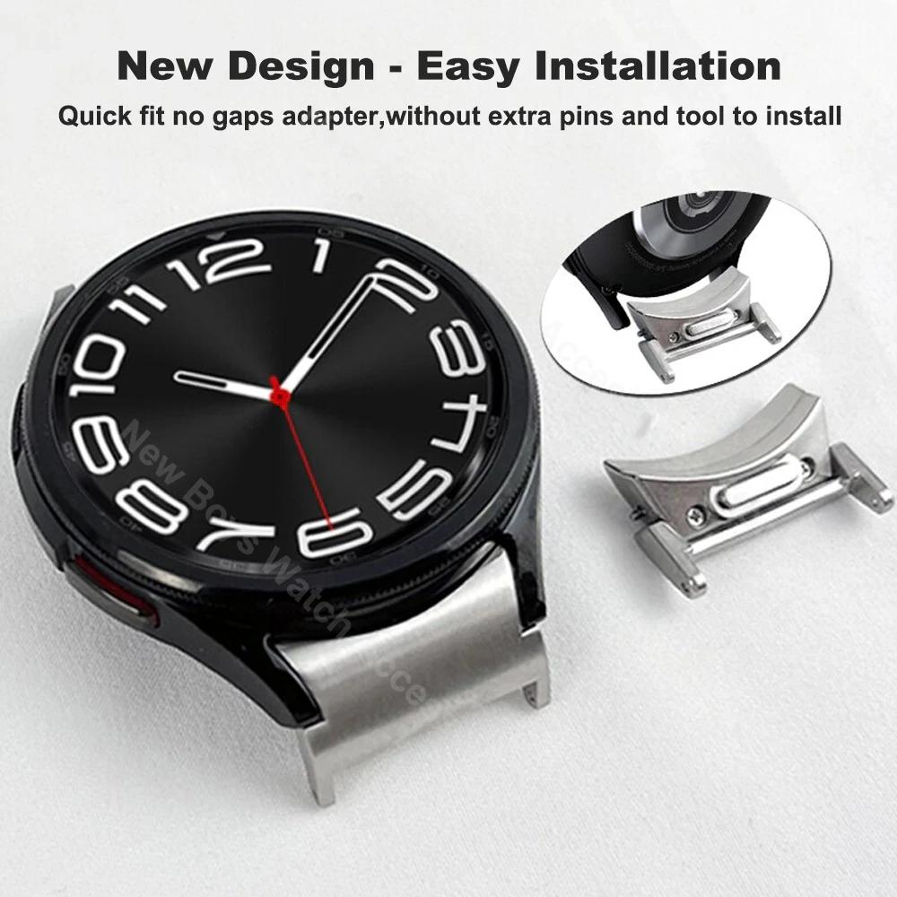 Titanium Business Strap for Samsung Galaxy Watch 4/6Classic 47 43 46 42mm Luxury Band 7 6 5 4 44mm 40 No Gaps Bracelet 5Pro 45mm