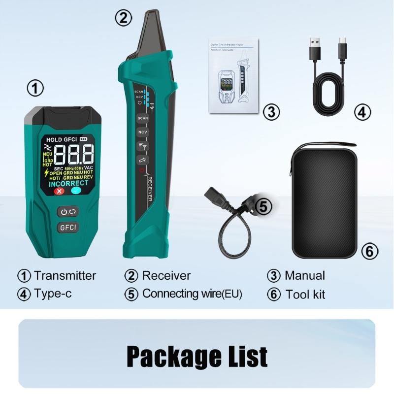 Professional Level Wiring Evaluation Instrument With Display For Receptacle cycle And GFCI Function Confirmation