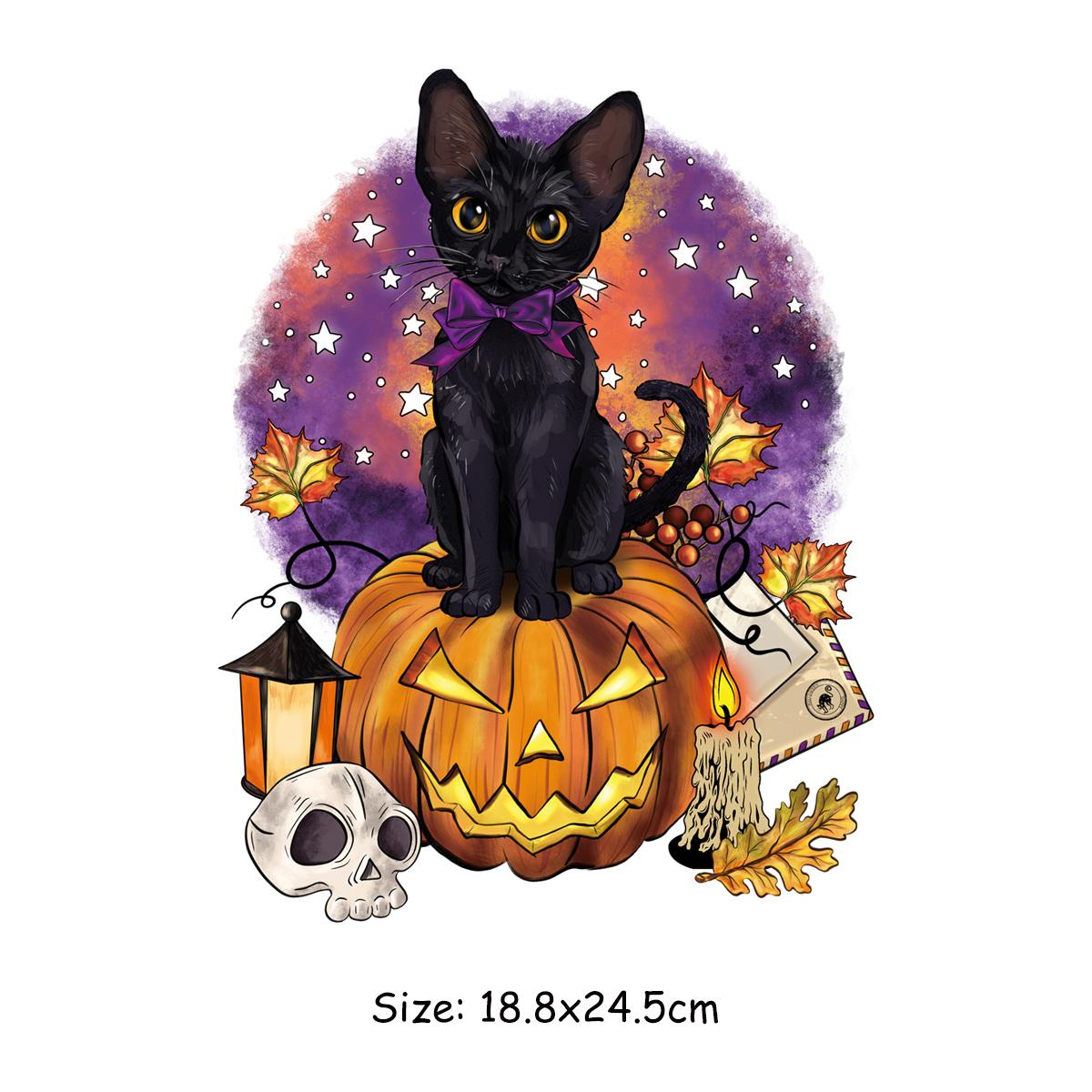 

Хэллоуин тыква гладить наклейки маска наклейка Diy Parches Ropa тепловой пресс аппликация наклейки на одежду футболка термо-заплатки