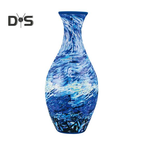 

3D пазл ваза DIY ручной работы Цветочный замок Морская волна Лодка Принт Цветочные растения Держатель Контейнер Детская развивающая головоломка Строительная игрушка C