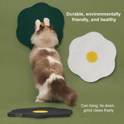 Yousheng Self-Adhesive Cat Scratch Pad Wall Floor Mounted Cat Scratching Board Flower Shape Cat Scratcher for Couch Carpets Doors Furniture Protection