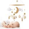 Bohemianisches Thema Baby Mobile - Mobile für Krippe, Krippenmobile für Jungen und Mädchen, Kinderzimmerdeko Mobile, Wolken Mond Schaf Anhänger