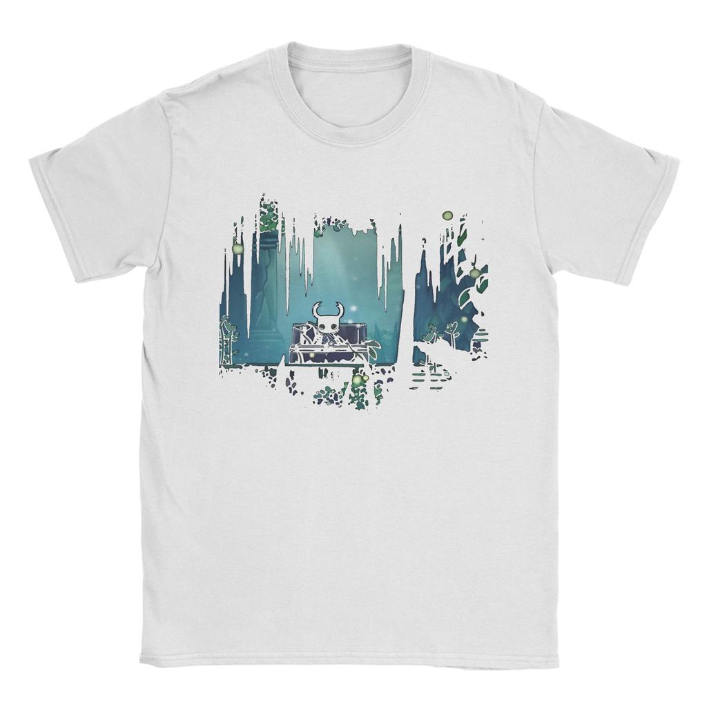 Hollow Green Hollow Knight T-Shirts Humorvolle Reine Baumwoll-Tees Rundhals Kurzarm T-Shirts Grafisch bedruckte Kleidung