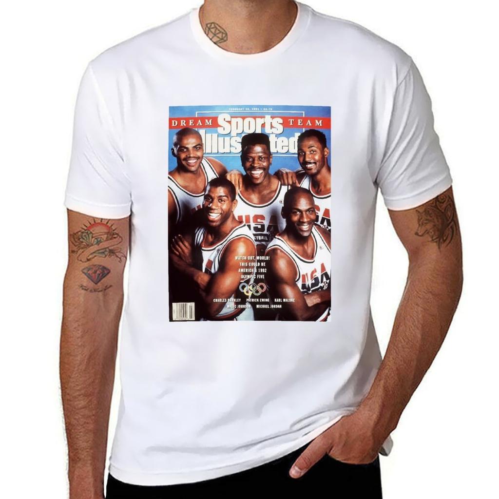 Dream Team USA Vintage 1992 Basketball Gift for Basketball Fan T-Shirt Tops Graphics Vintage Fitted T Shirts for Men
