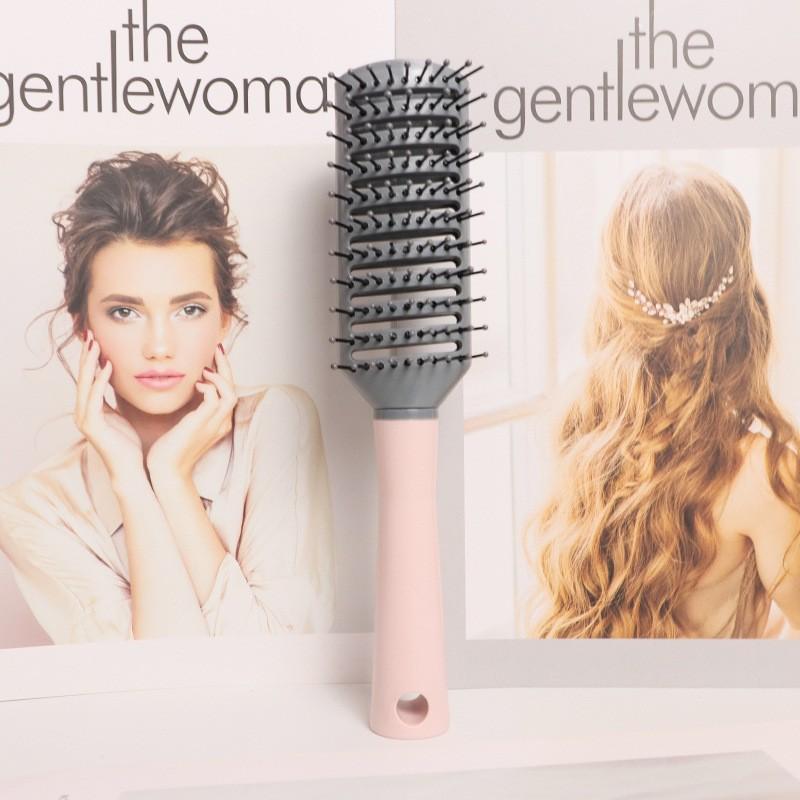 Black and Gold Anti-Static Hair Brush Set with Massage Function for Curly Hair Care